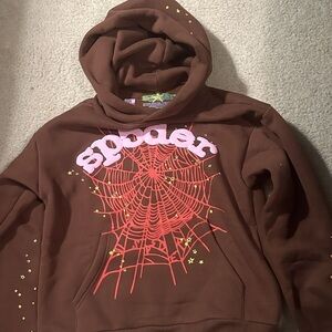 Brown Spider Web Men's Hoodie